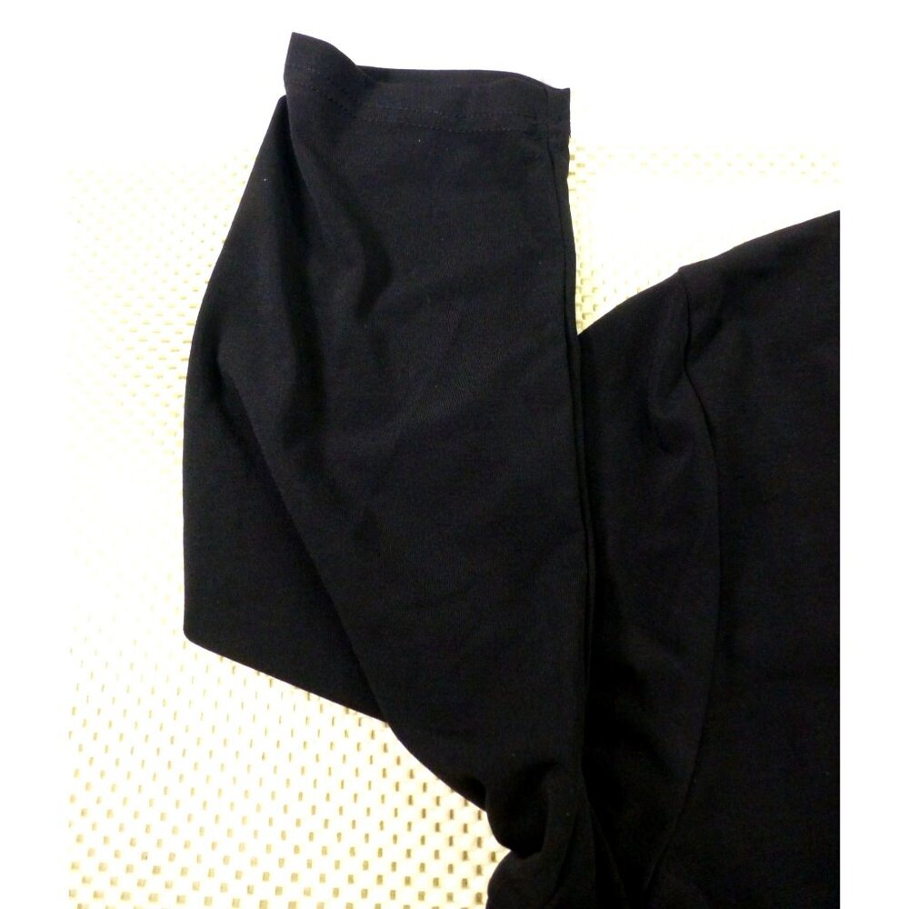 Another Thyme Black & Blue Beaded 3/4 Sleeve Top Scalloped Hem Size 2X USA Made - Picture 12 of 12